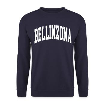 Bellinzona - Sweat-shirt Unisexe - marine - Devant - Alina (178cm) & Michal (187cm)