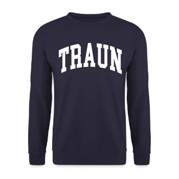 Traun - Sweat-shirt Unisexe - marine - Devant - Alina (178cm) & Michal (187cm)