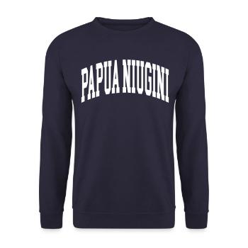 Papua-Neuguinea - Unisex Pullover - Navy - Vorne - Alina (178cm) & Michal (187cm)