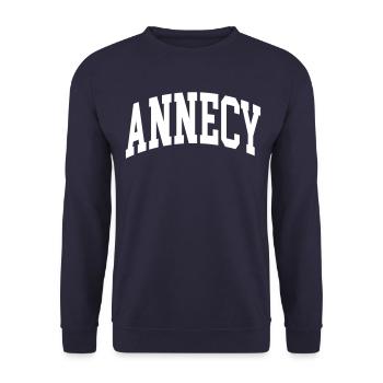 Annecy - Unisex Pullover - Navy - Vorne - Alina (178cm) & Michal (187cm)