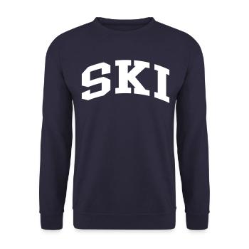 Ski - Unisex Sweatshirt - navy - Front - Alina (178cm) & Michal (187cm)