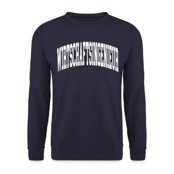 Wirtschaftsingenieur - Unisex Pullover - Navy - Vorne - Alina (178cm) & Michal (187cm)