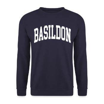 Basildon - Unisex Pullover - Navy - Vorne - Alina (178cm) & Michal (187cm)