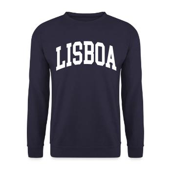 Lisbon - Unisex Sweatshirt - navy - Front - Alina (178cm) & Michal (187cm)