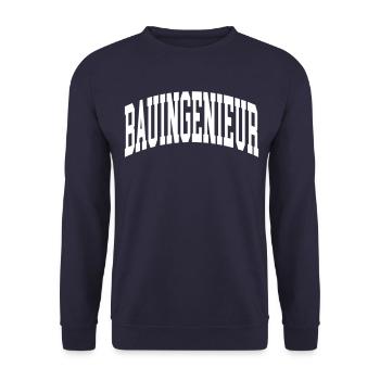 Bauingenieur - Unisex Pullover - Navy - Vorne - Alina (178cm) & Michal (187cm)