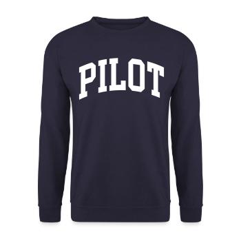 Pilot - Unisex Sweatshirt - navy - Front - Alina (178cm) & Michal (187cm)