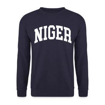 Niger - Unisex Sweatshirt - navy - Front - Alina (178cm) & Michal (187cm)