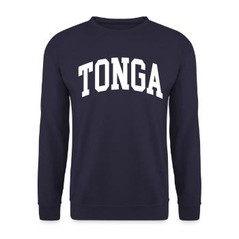 Tonga - Unisex Sweatshirt - navy - Front - Alina (178cm) & Michal (187cm)