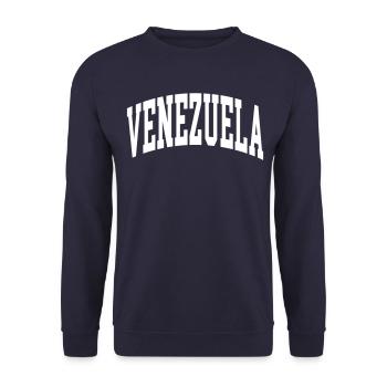 Venezuela - Unisex Sweatshirt - navy - Front - Alina (178cm) & Michal (187cm)