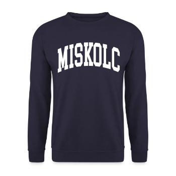 Miskolc - Unisex Pullover - Navy - Vorne - Alina (178cm) & Michal (187cm)