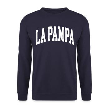 La Pampa - Unisex Sweatshirt - navy - Front - Alina (178cm) & Michal (187cm)