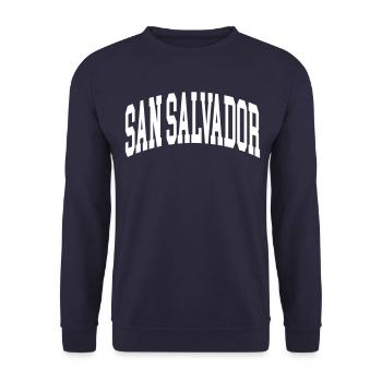 San Salvador - Unisex Sweatshirt - navy - Front - Alina (178cm) & Michal (187cm)