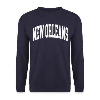 New Orleans - Unisex Pullover - Navy - Vorne - Alina (178cm) & Michal (187cm)