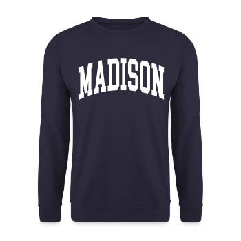 Madison - Unisex Pullover - Navy - Vorne - Alina (178cm) & Michal (187cm)