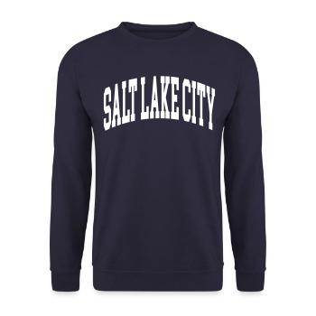 Salt Lake City - Unisex Pullover - Navy - Vorne - Alina (178cm) & Michal (187cm)