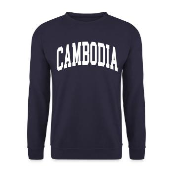 Cambodia - Unisex Sweatshirt - navy - Front - Alina (178cm) & Michal (187cm)