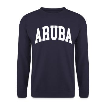 Aruba - Unisex Sweatshirt - navy - Front - Alina (178cm) & Michal (187cm)