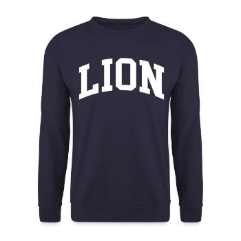 Lion - Unisex Pullover - Navy - Vorne - Alina (178cm) & Michal (187cm)