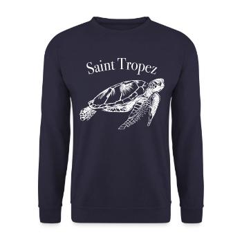 Saint Tropez Cote d´Azur - Unisex Pullover - Navy - Vorne - Alina (178cm) & Michal (187cm)