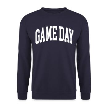 Game Day - Unisex Sweatshirt - navy - Front - Alina (178cm) & Michal (187cm)