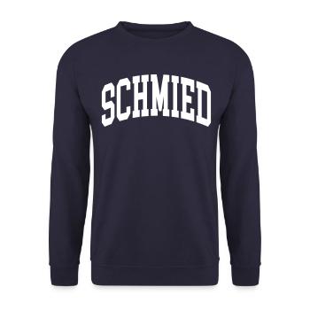 Schmied - Unisex Pullover - Navy - Vorne - Alina (178cm) & Michal (187cm)