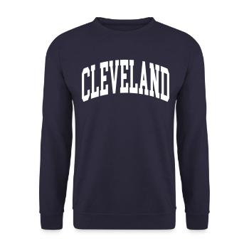 Cleveland - Unisex Sweatshirt - navy - Front - Alina (178cm) & Michal (187cm)