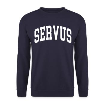 Servus - Unisex Sweatshirt - navy - Front - Alina (178cm) & Michal (187cm)