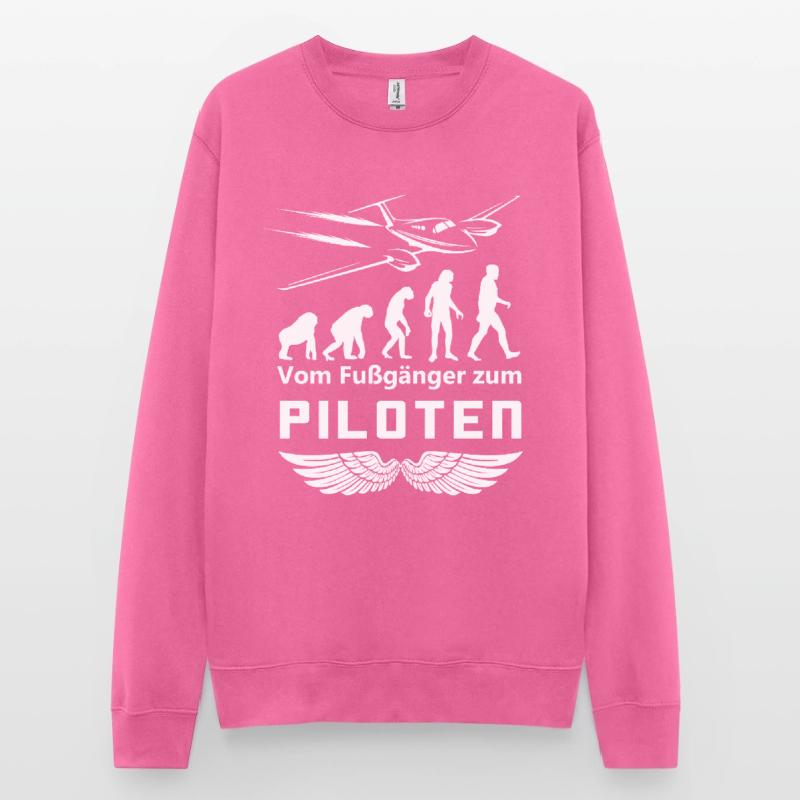 Pilot Piloten Evolution Geschenk Unisex Pullover