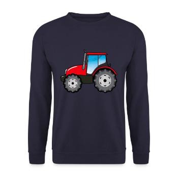 Cadeau tracteur - Sweat-shirt Unisexe - marine - Devant - Alina (178cm) & Michal (187cm)