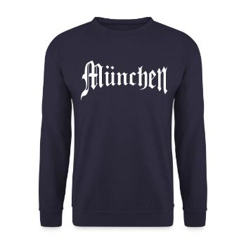 Munich - Unisex Sweatshirt - navy - Front - Alina (178cm) & Michal (187cm)