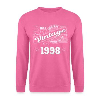 Né 1998 25ème anniversaire Cadeau homme / femme - Sweat-shirt Unisexe - rose - Devant