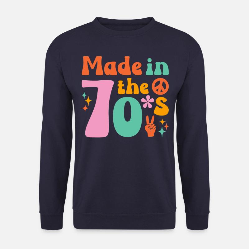 Ich Liebe die 70er Hippie - Unisex Pullover - Navy