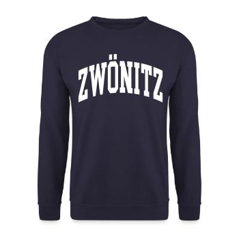 Zwönitz - Unisex Sweatshirt - navy - Front - Alina (178cm) & Michal (187cm)