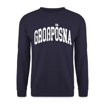 Großpösna - Unisex Sweatshirt - navy - Front - Alina (178cm) & Michal (187cm)
