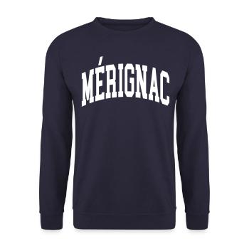 Mérignac - Sweat-shirt Unisexe - marine - Devant - Alina (178cm) & Michal (187cm)
