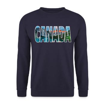 Canada - Unisex Sweatshirt - navy - Front - Alina (178cm) & Michal (187cm)