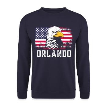 Orlando Florida - Unisex Pullover - Navy - Vorne - Alina (178cm) & Michal (187cm)