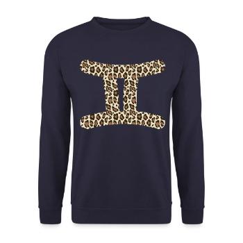 Signe du zodiaque Gémeaux - Sweat-shirt Unisexe - marine - Devant - Alina (178cm) & Michal (187cm)