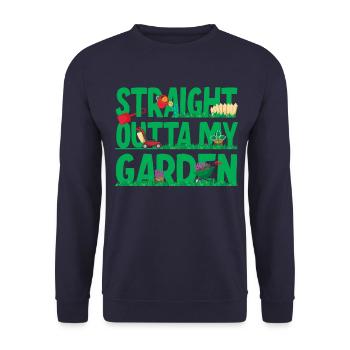 Direkt aus meinem Garten - Unisex Pullover - Navy - Vorne - Alina (178cm) & Michal (187cm)