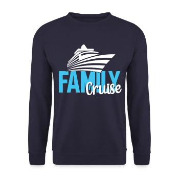 Family Cruise - Unisex Sweatshirt - navy - Front - Alina (178cm) & Michal (187cm)