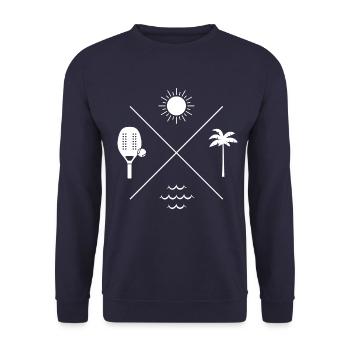 Beach Tennis Symbole - Unisex Pullover - Navy - Vorne - Alina (178cm) & Michal (187cm)