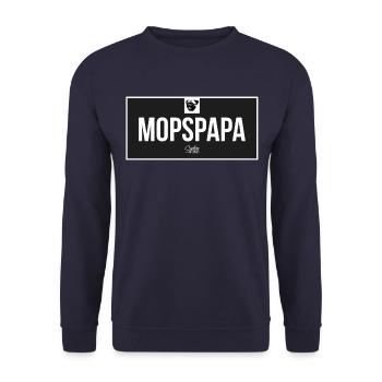 Mopspapa - Unisex Pullover - Navy - Vorne - Alina (178cm) & Michal (187cm)