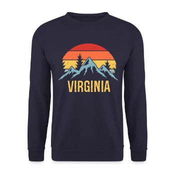 Virginia - Unisex Pullover - Navy - Vorne - Alina (178cm) & Michal (187cm)