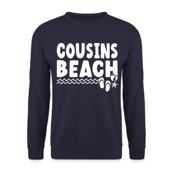 Cousins Beach - Unisex Sweatshirt - navy - Front - Alina (178cm) & Michal (187cm)