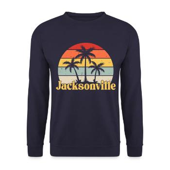 Jacksonville Florida - Unisex Pullover - Navy - Vorne - Alina (178cm) & Michal (187cm)