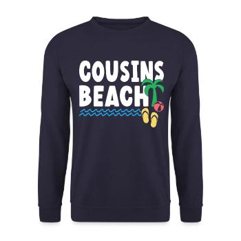 Cousins Beach - Unisex Sweatshirt - navy - Front - Alina (178cm) & Michal (187cm)