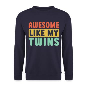 Fantastique comme mes jumeaux - Sweat-shirt Unisexe - marine - Devant - Alina (178cm) & Michal (187cm)