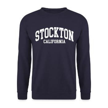 Stockton - Unisex Sweatshirt - navy - Front - Alina (178cm) & Michal (187cm)