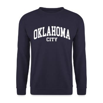 Oklahoma City - Unisex Sweatshirt - navy - Front - Alina (178cm) & Michal (187cm)
