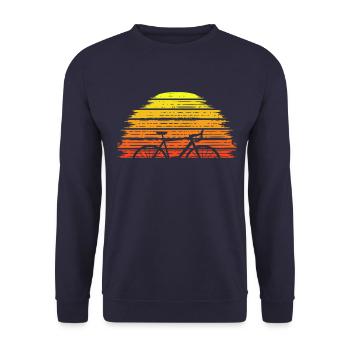 Gravel Sunset VTT Vélo de route Vélo vélo - Sweat-shirt Unisexe - marine - Devant - Alina (178cm) & Michal (187cm)